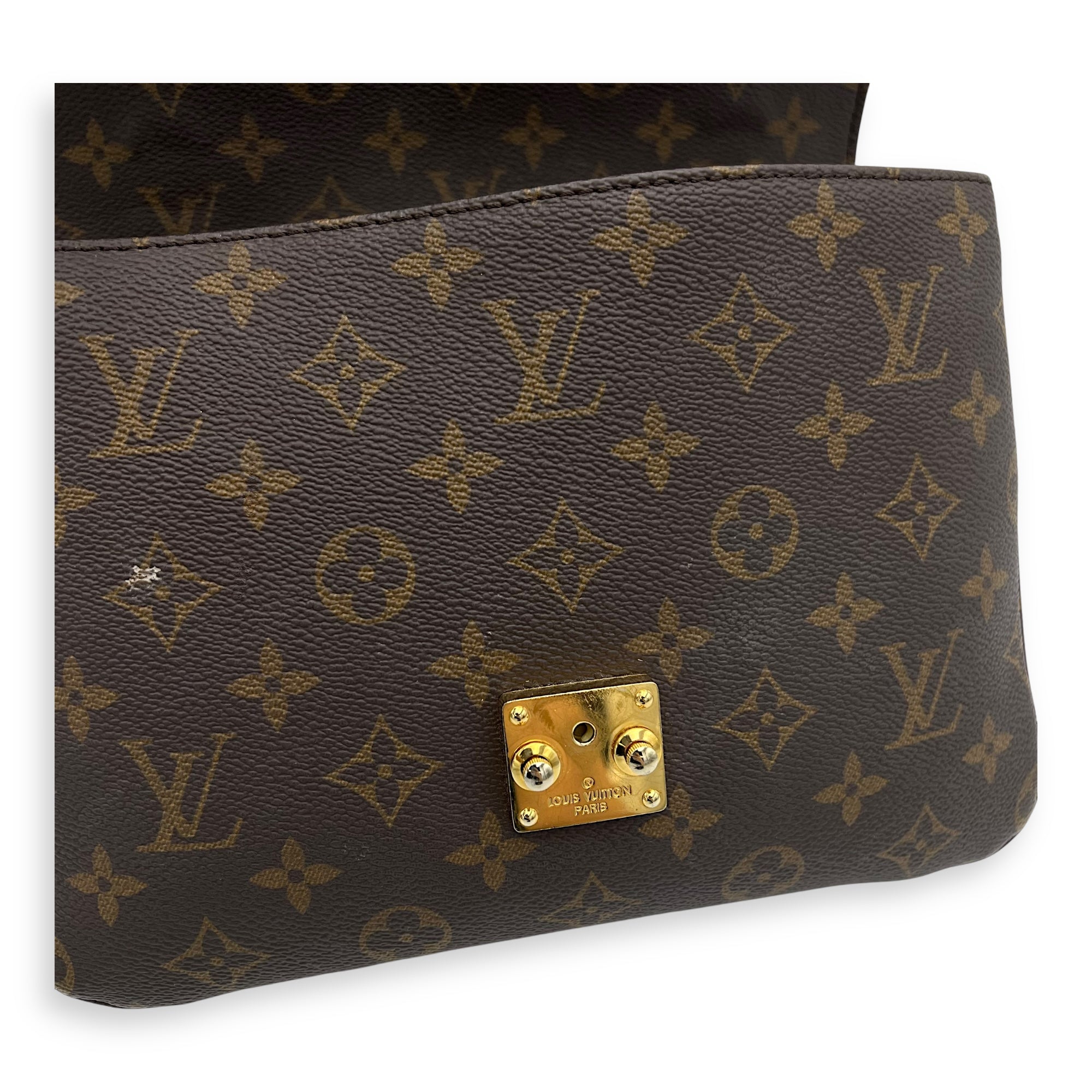 Louis Vuitton Metis Brown Crossbody Bag in Monogram Coated Canvas, Gold hardware_7