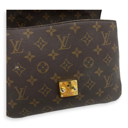 Louis Vuitton Metis Brown Crossbody Bag in Monogram Coated Canvas, Gold hardware_7