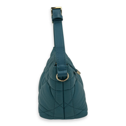 Christian Dior Nomad Pouch Blue in Lambskin, Gold hardware_4