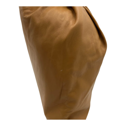 Bottega Veneta Twist Top Handle Bag Brown in Calfskin, Gold hardware_8