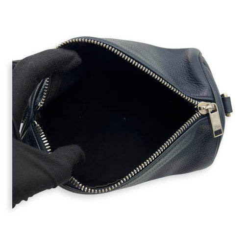 Christian Dior Roller Crossbody Bag Small Blue in Calfskin, Silver hardware_6