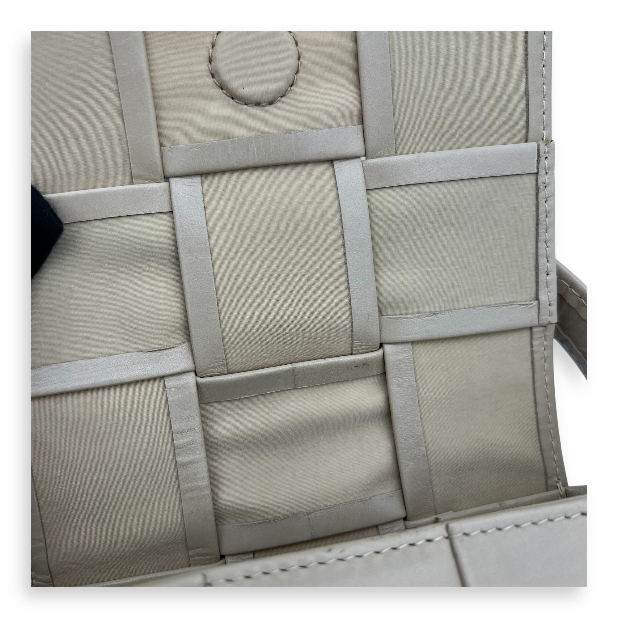 Bottega Veneta Cassette Crossbody Bag Beige in Calfskin_8