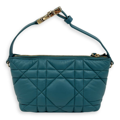 Christian Dior Nomad Pouch Blue in Lambskin, Gold hardware_2