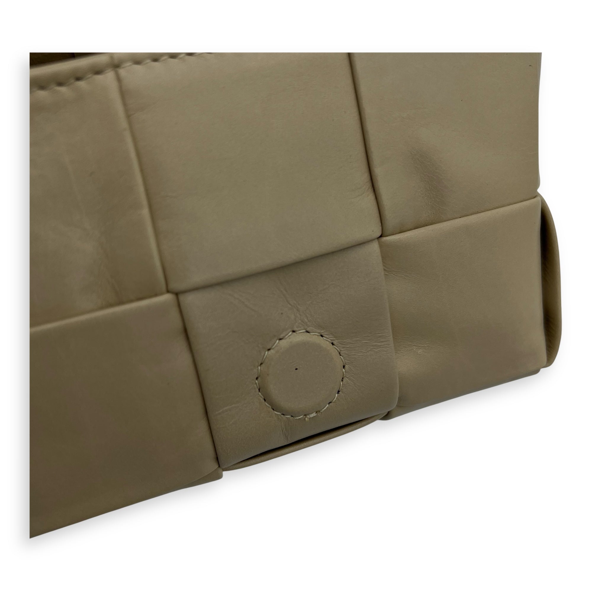 Bottega Veneta Cassette Crossbody Bag Beige in Calfskin_7