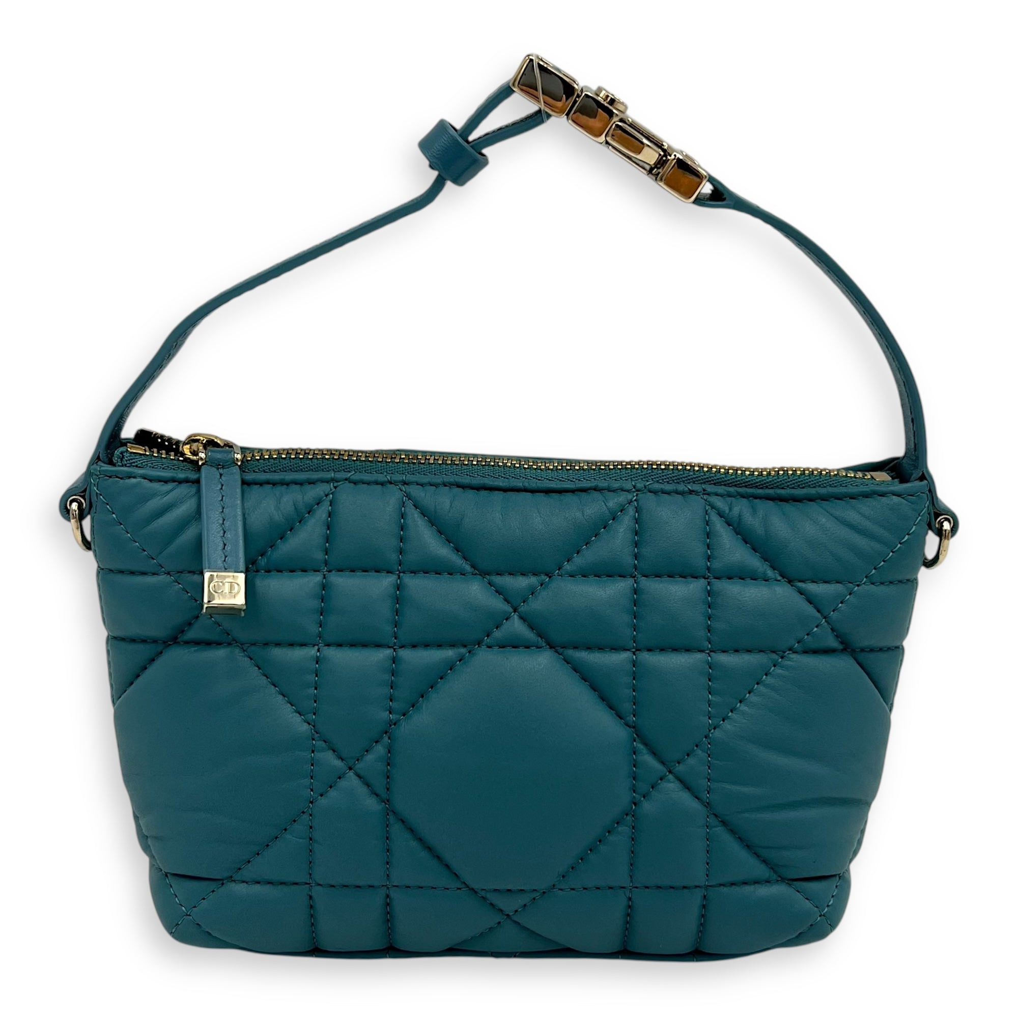 Christian Dior Nomad Pouch Blue in Lambskin, Gold hardware_1