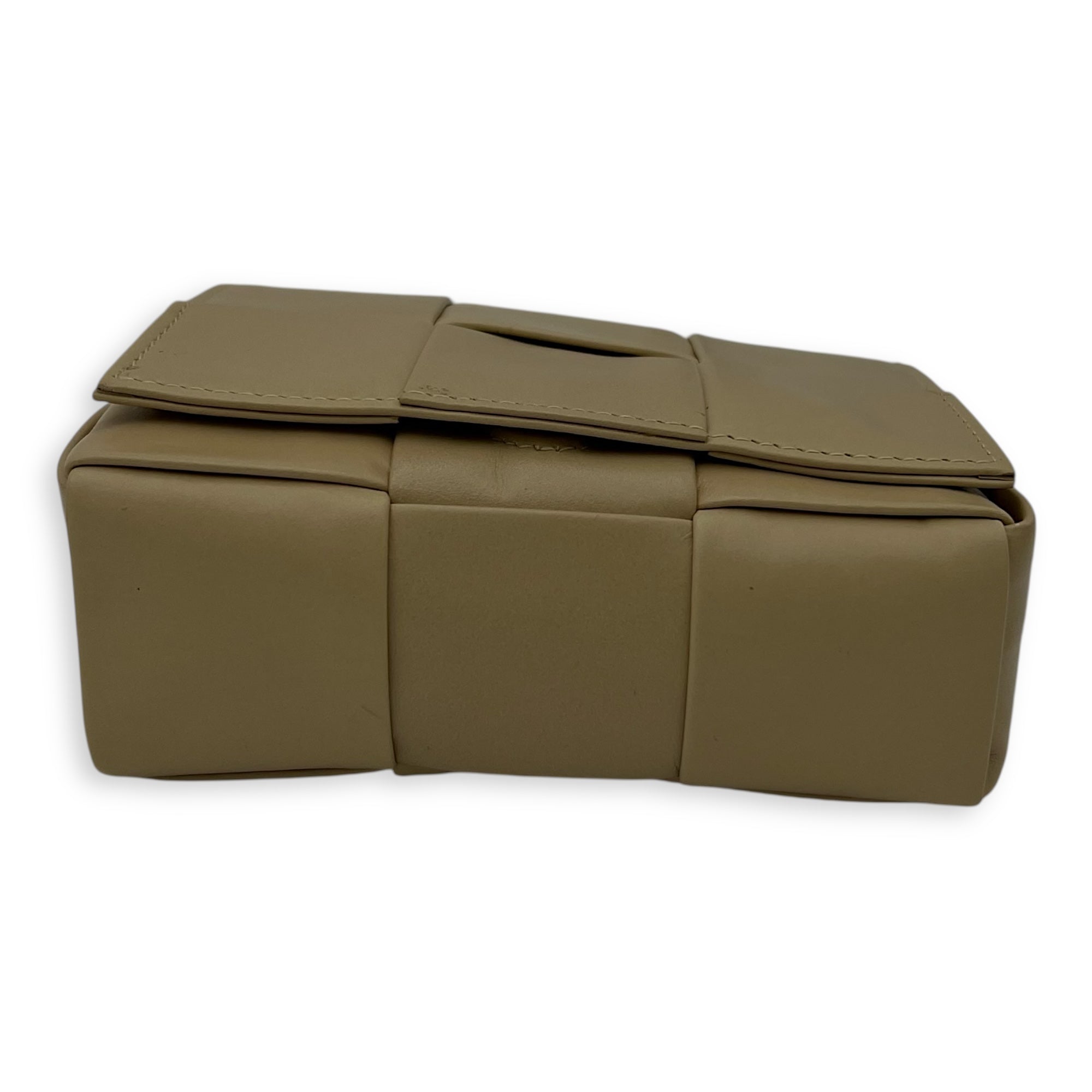 Bottega Veneta Cassette Crossbody Bag Beige in Calfskin_5