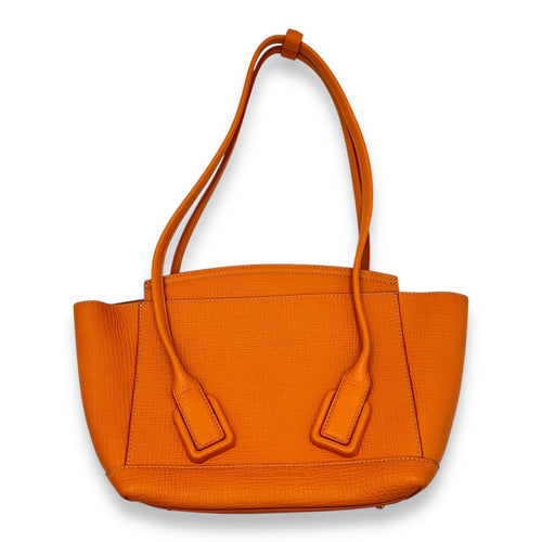 Bottega Veneta Arco Top Handle Bag Orange in Calfskin, Gold hardware_1