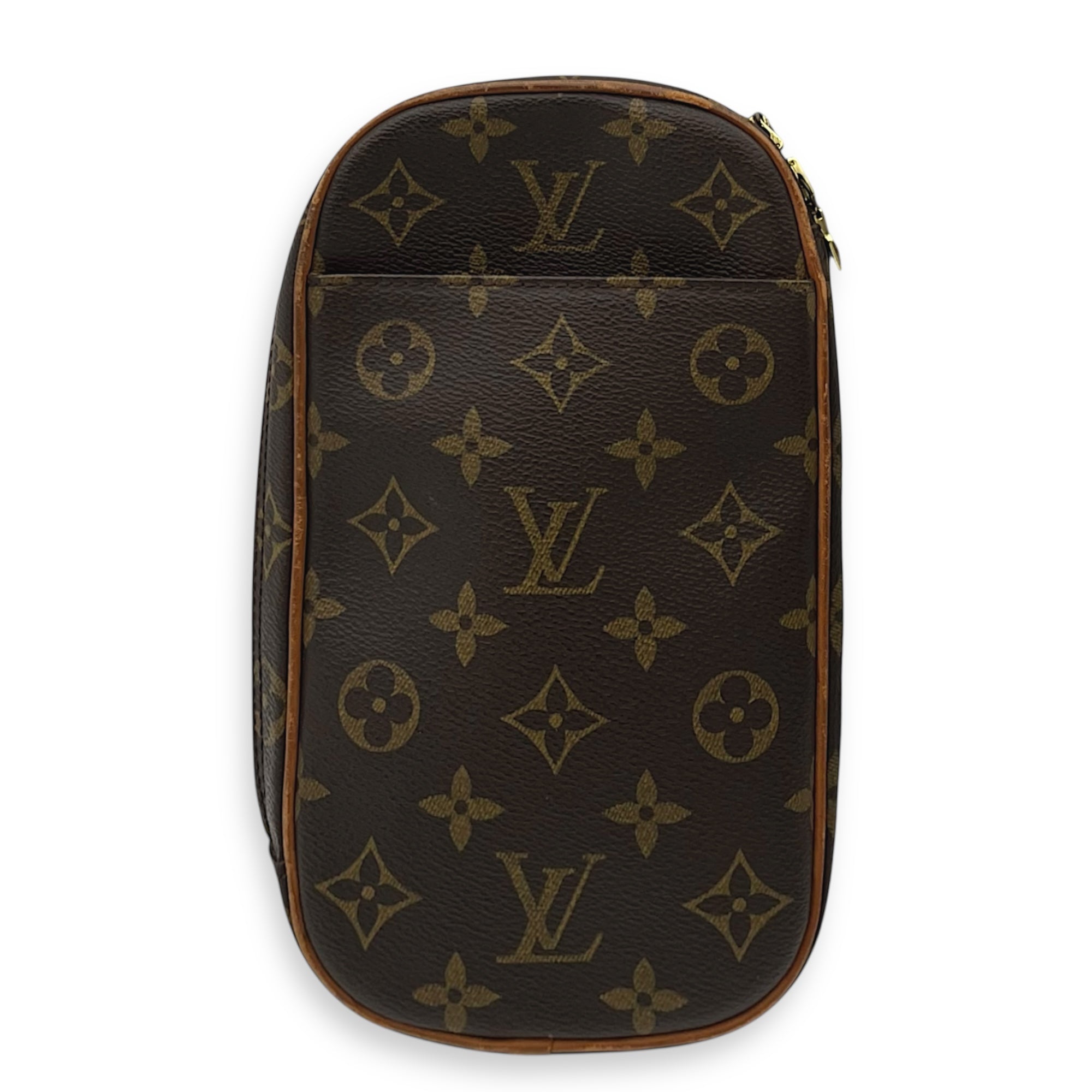 Louis Vuitton Pochette Gange Brown Belt Bag in Monogram Coated