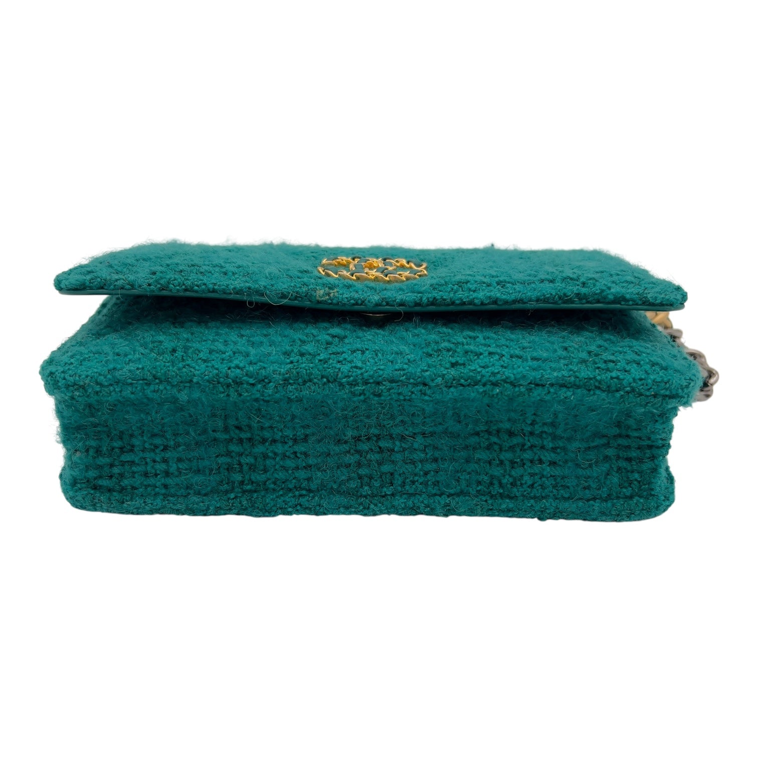 Chanel C19 Pouch Wallet On Chain in Tweed, Mixed hardware_5