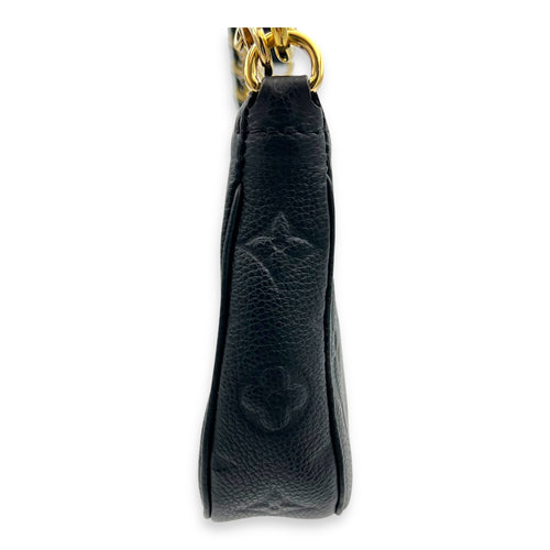 Multi-Pochette Accessoires Shoulder Bag Black in Empreinte Leather, Gold hardware