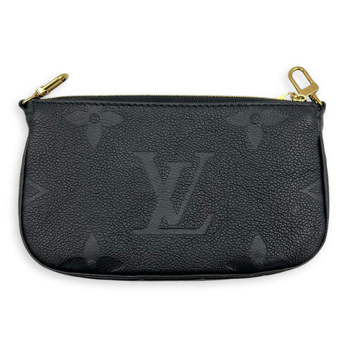 Multi-Pochette Accessoires Shoulder Bag Black in Empreinte Leather, Gold hardware