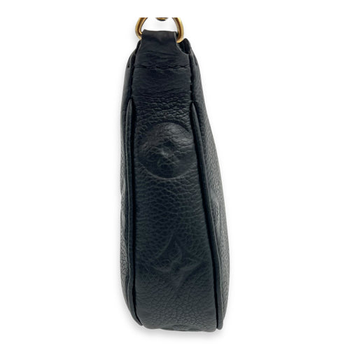 Multi-Pochette Accessoires Shoulder Bag Black in Empreinte Leather, Gold hardware
