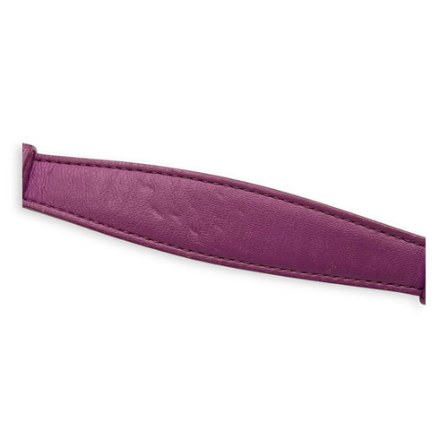 Intrecciato Shoulder Bag Purple in Lambskin, Ruthenium hardware