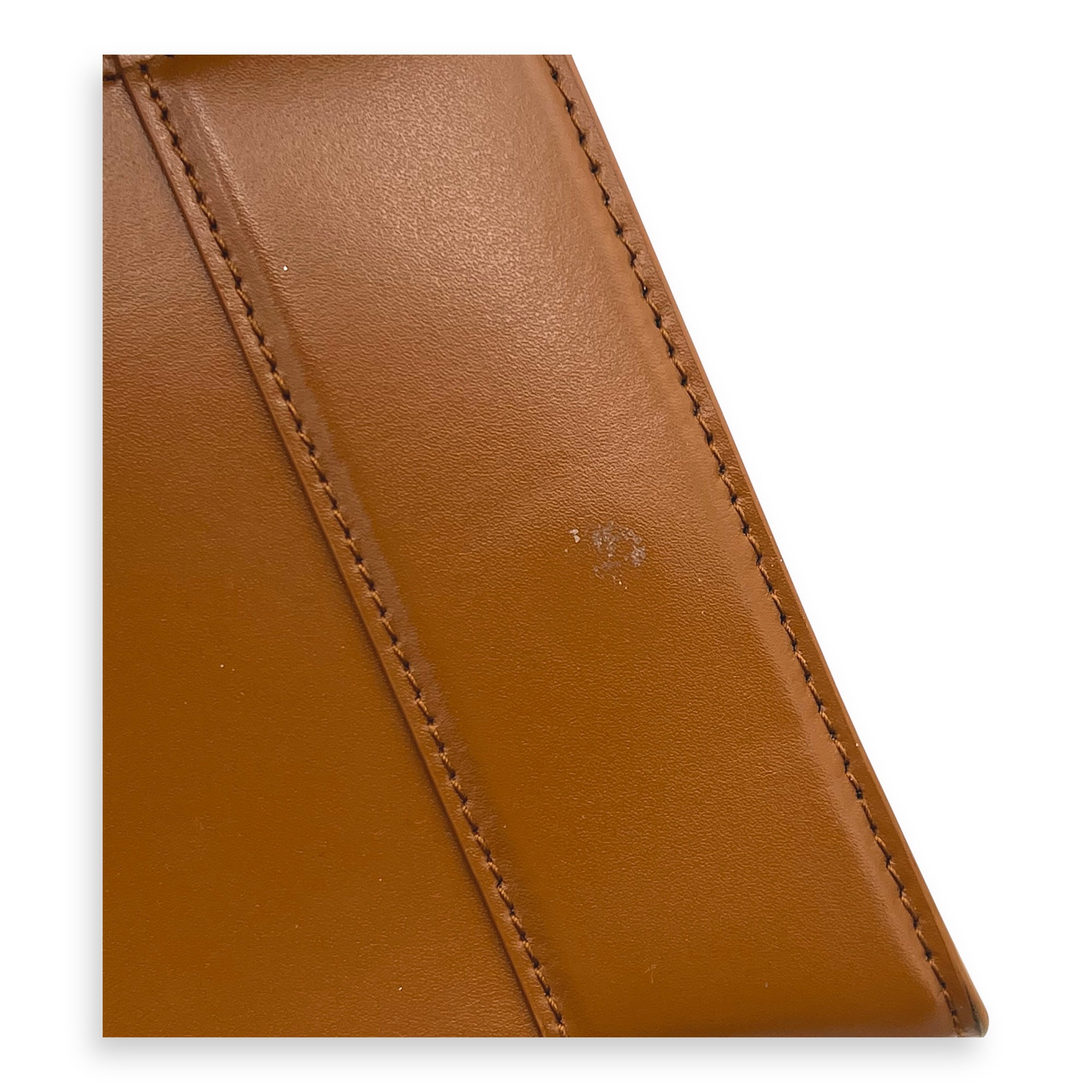 Hourglass Top Handle Bag Small Brown in Calfskin, Gold hardware