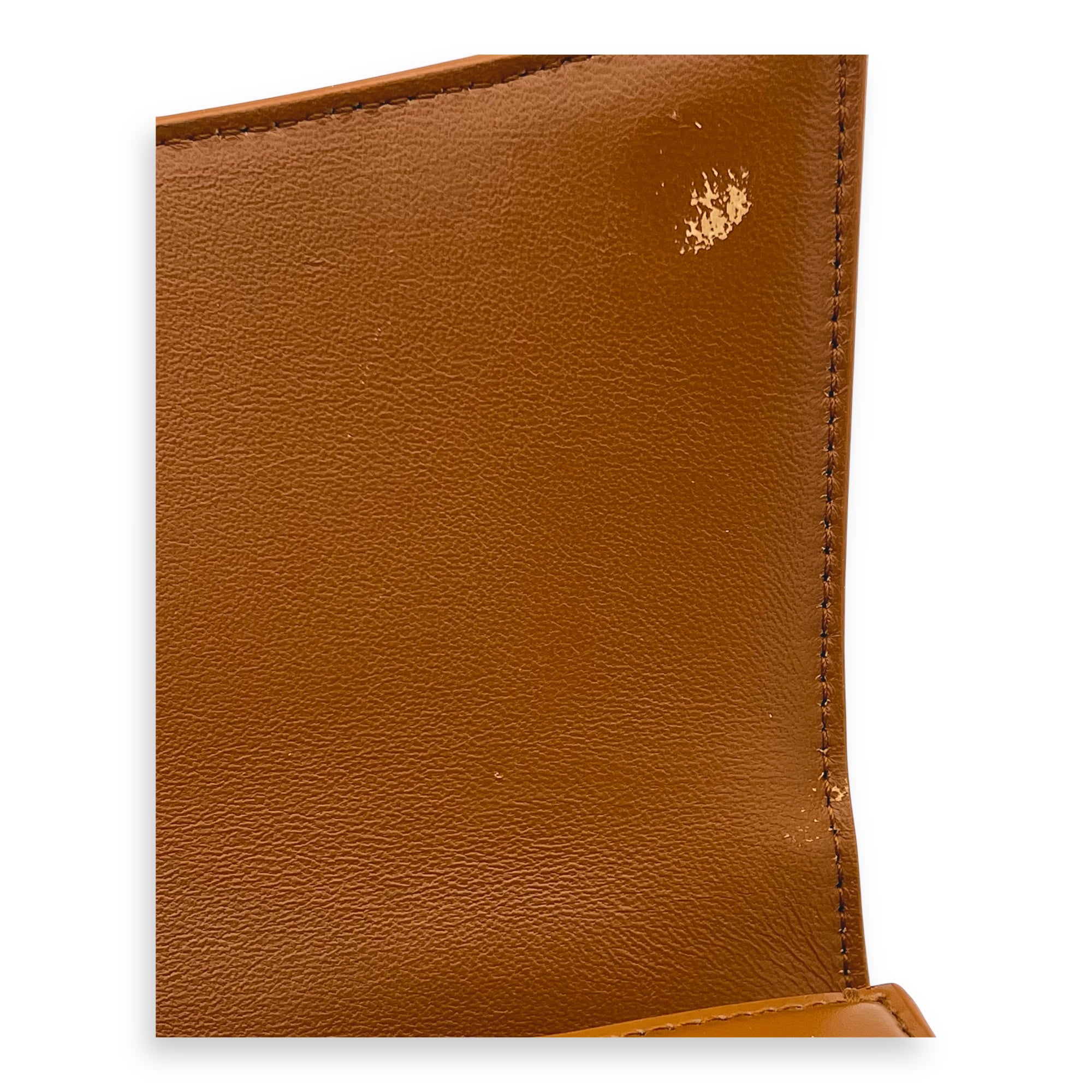 Hourglass Top Handle Bag Small Brown in Calfskin, Gold hardware