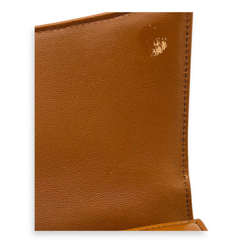 Hourglass Top Handle Bag Small Brown in Calfskin, Gold hardware