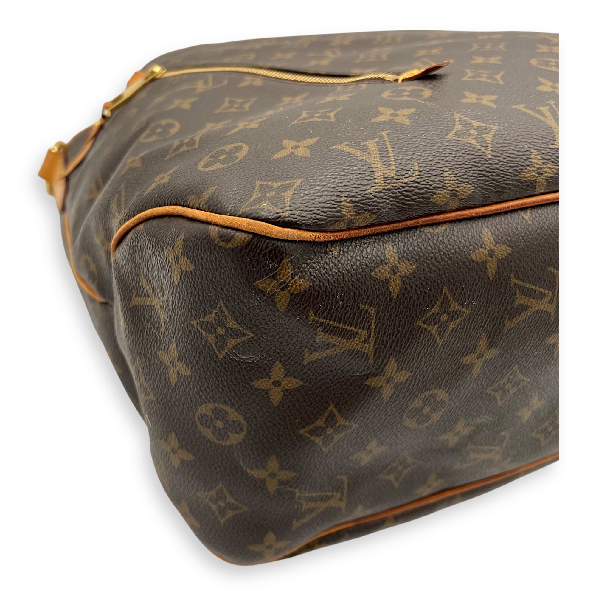 Delightful Shoulder Bag GM Brown in Monogram Coated Canvas, Gold hardware