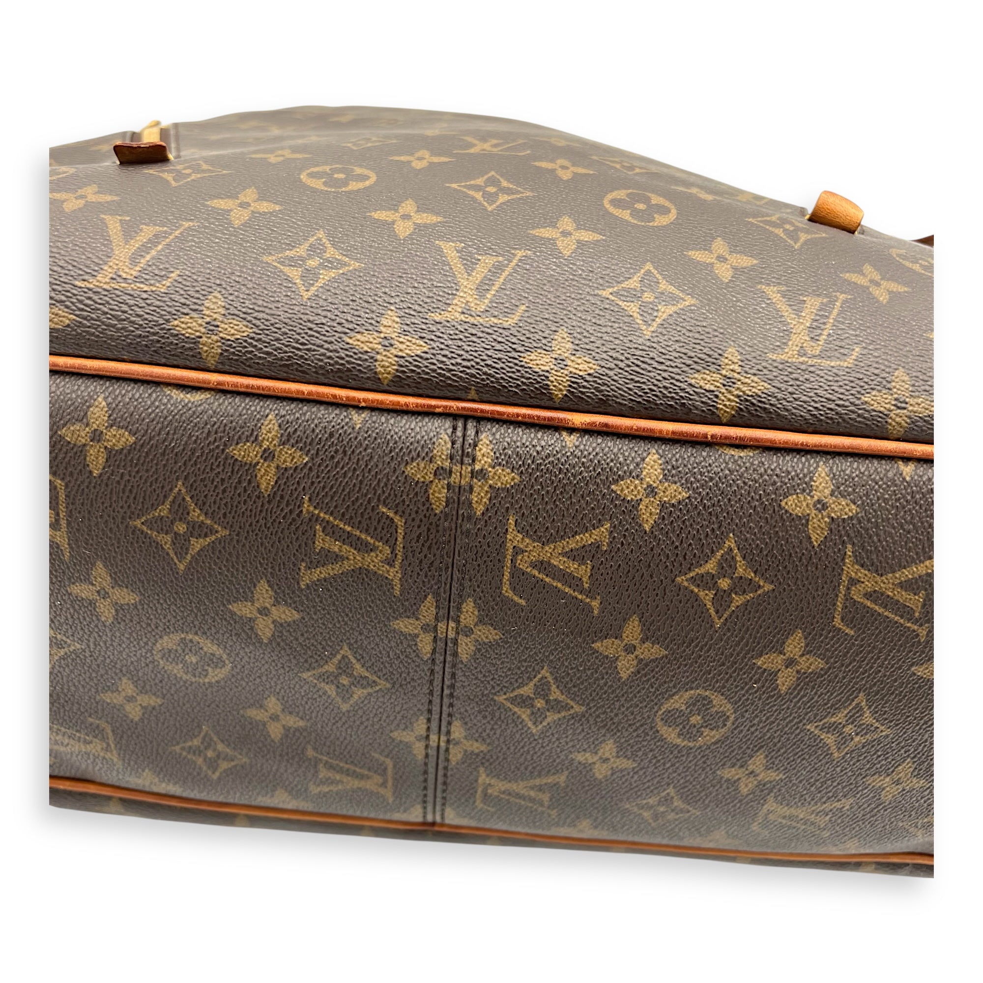 Delightful Shoulder Bag GM Brown in Monogram Coated Canvas, Gold hardware