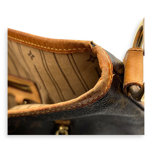Delightful Shoulder Bag GM Brown in Monogram Coated Canvas, Gold hardware