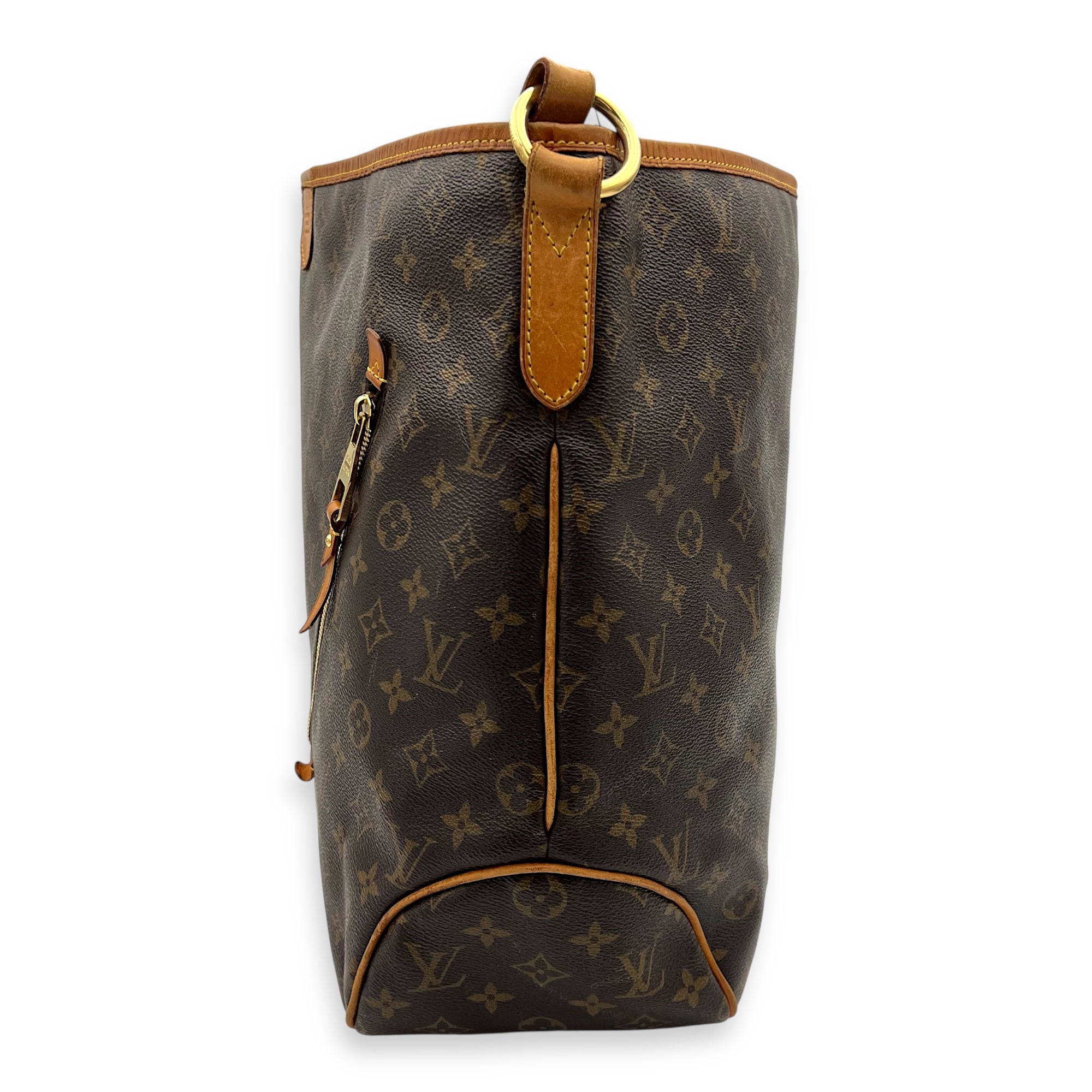 Delightful Shoulder Bag GM Brown in Monogram Coated Canvas, Gold hardware