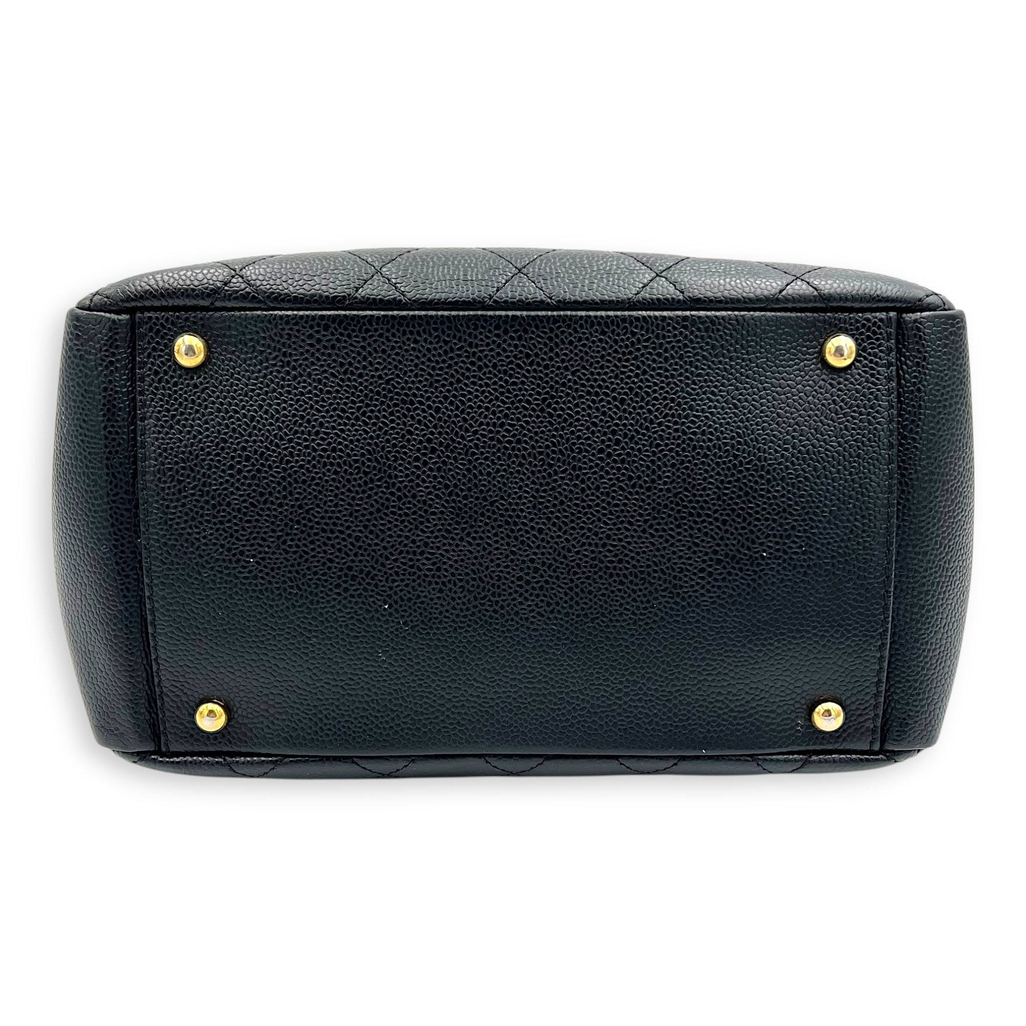 PTT Petite Timeless Tote Shoulder Bag Black in Caviar Leather, Gold hardware