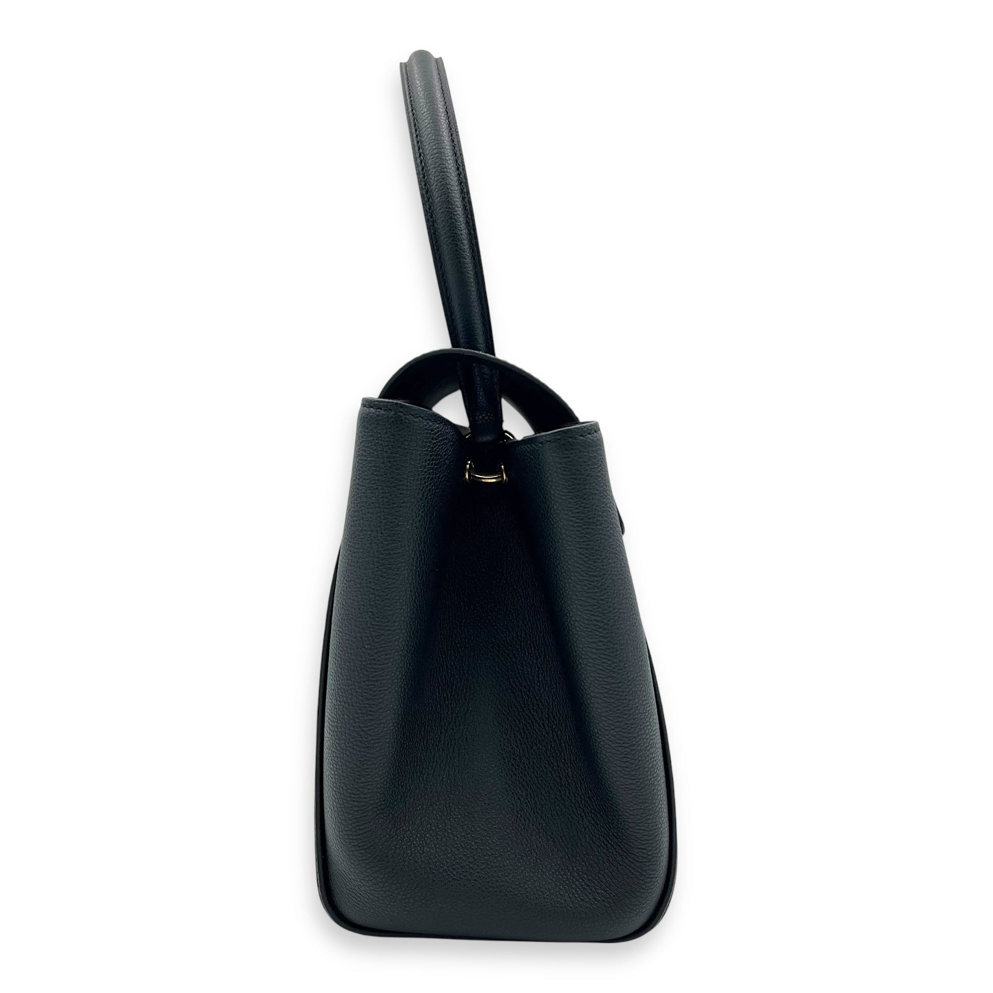 Trocadero Shoulder Bag Black in Empreinte Leather, Gold hardware