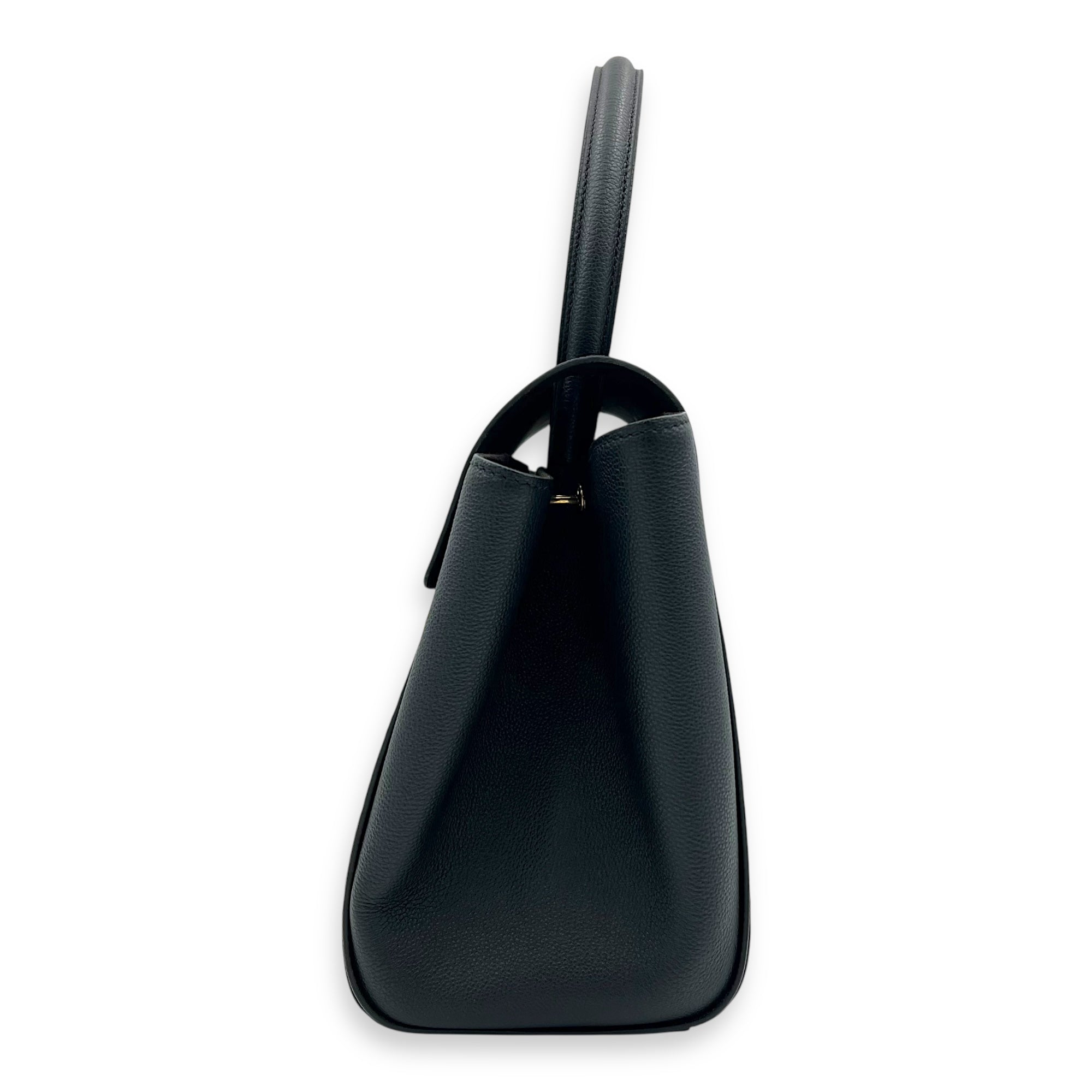 Trocadero Shoulder Bag Black in Empreinte Leather, Gold hardware