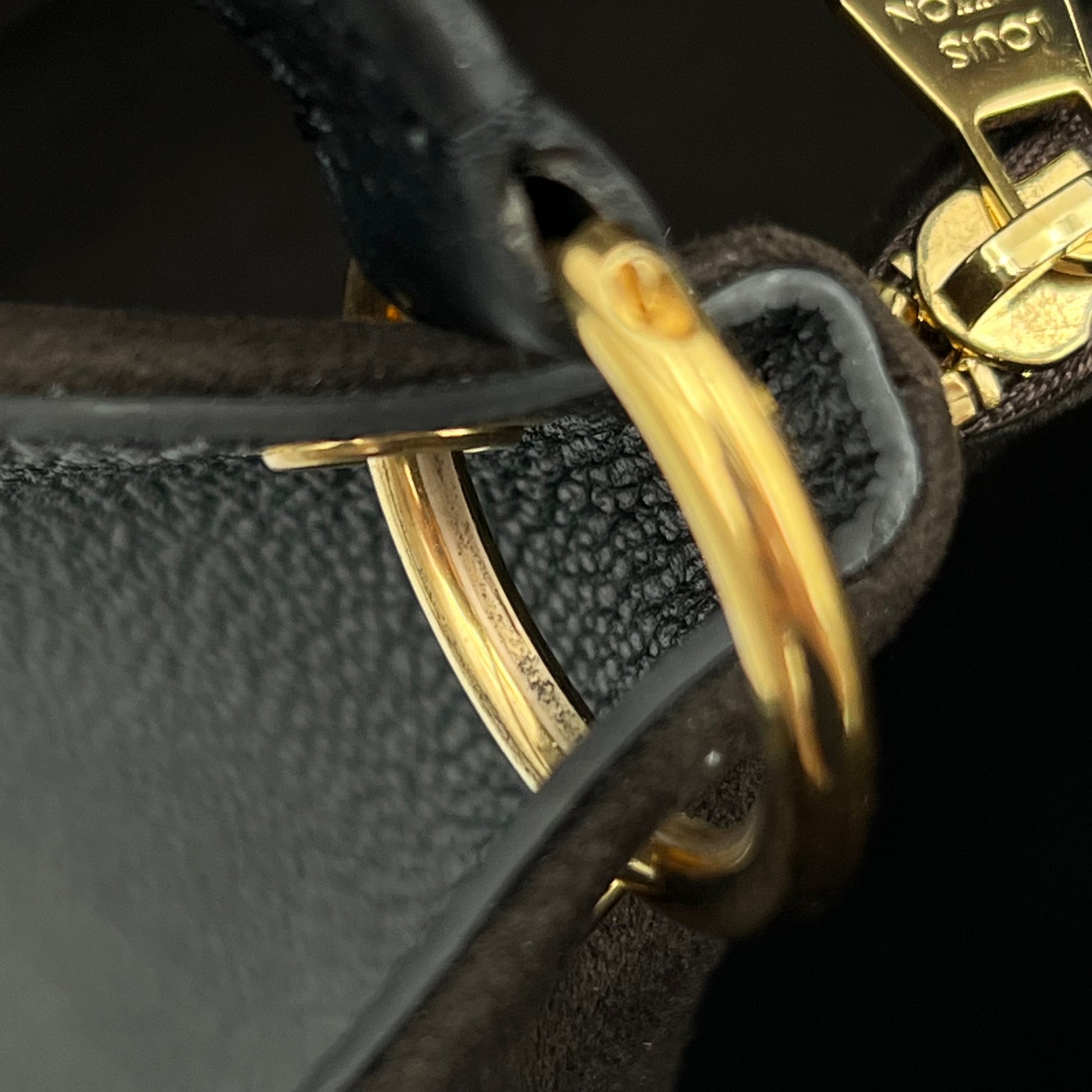 Trocadero Shoulder Bag Black in Empreinte Leather, Gold hardware