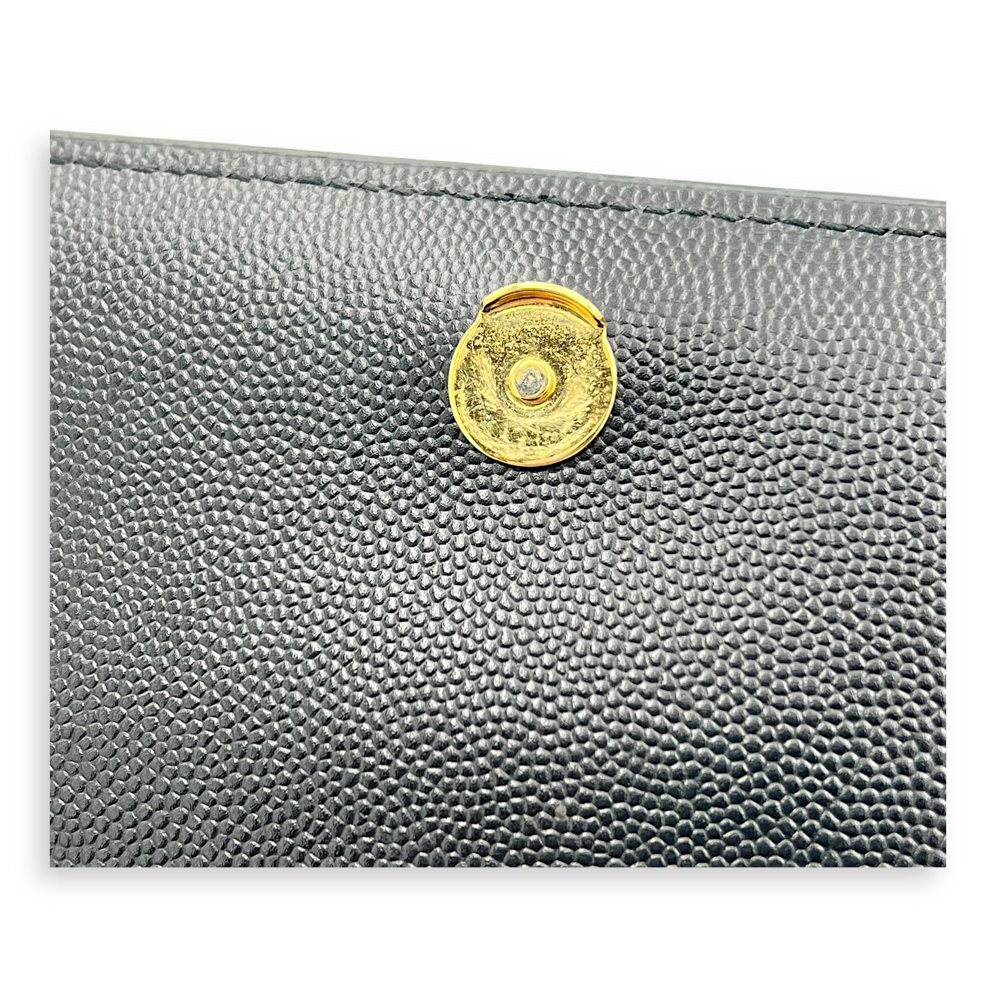 Kate Crossbody Bag Small Black in Caviar Leather, Gold hardware
