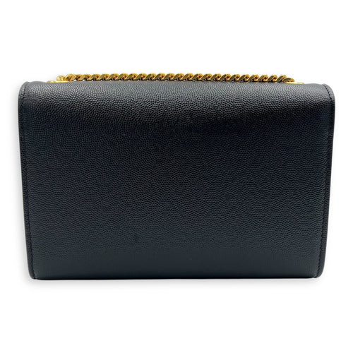 Kate Crossbody Bag Small Black in Caviar Leather, Gold hardware