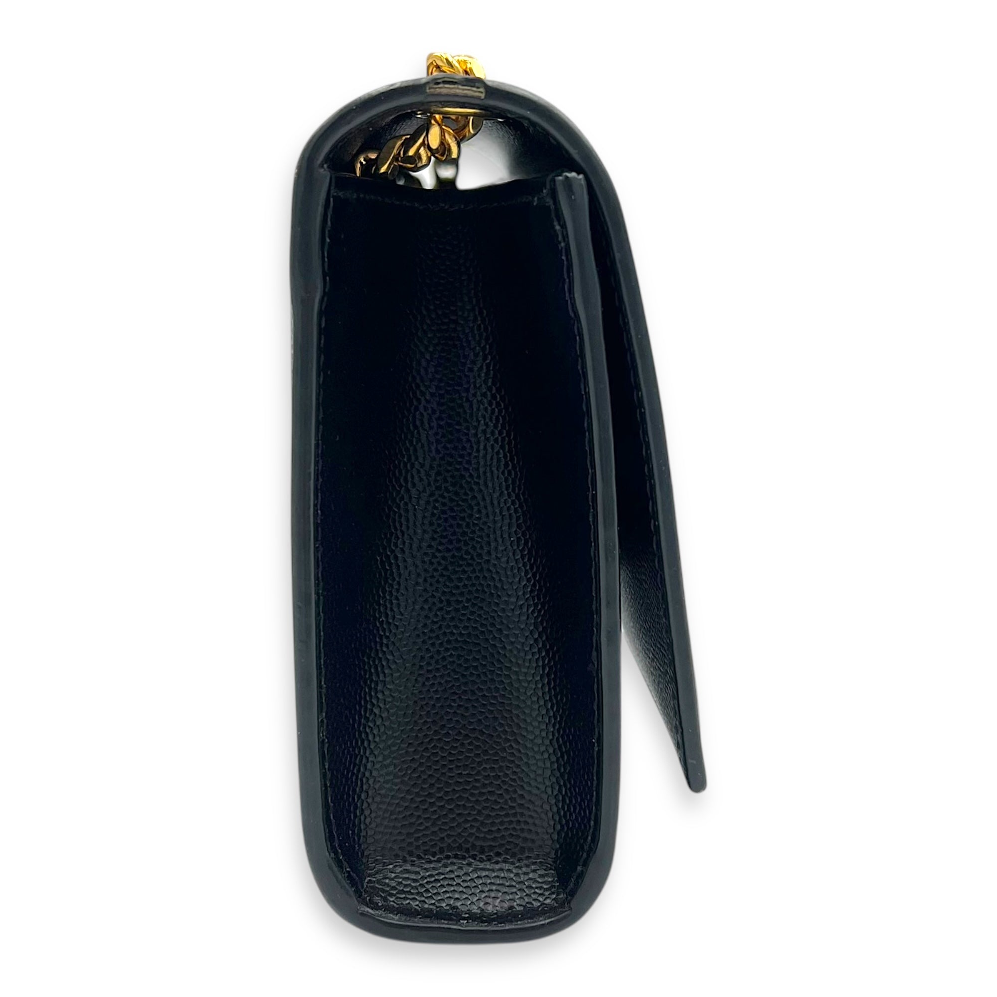 Kate Crossbody Bag Small Black in Caviar Leather, Gold hardware
