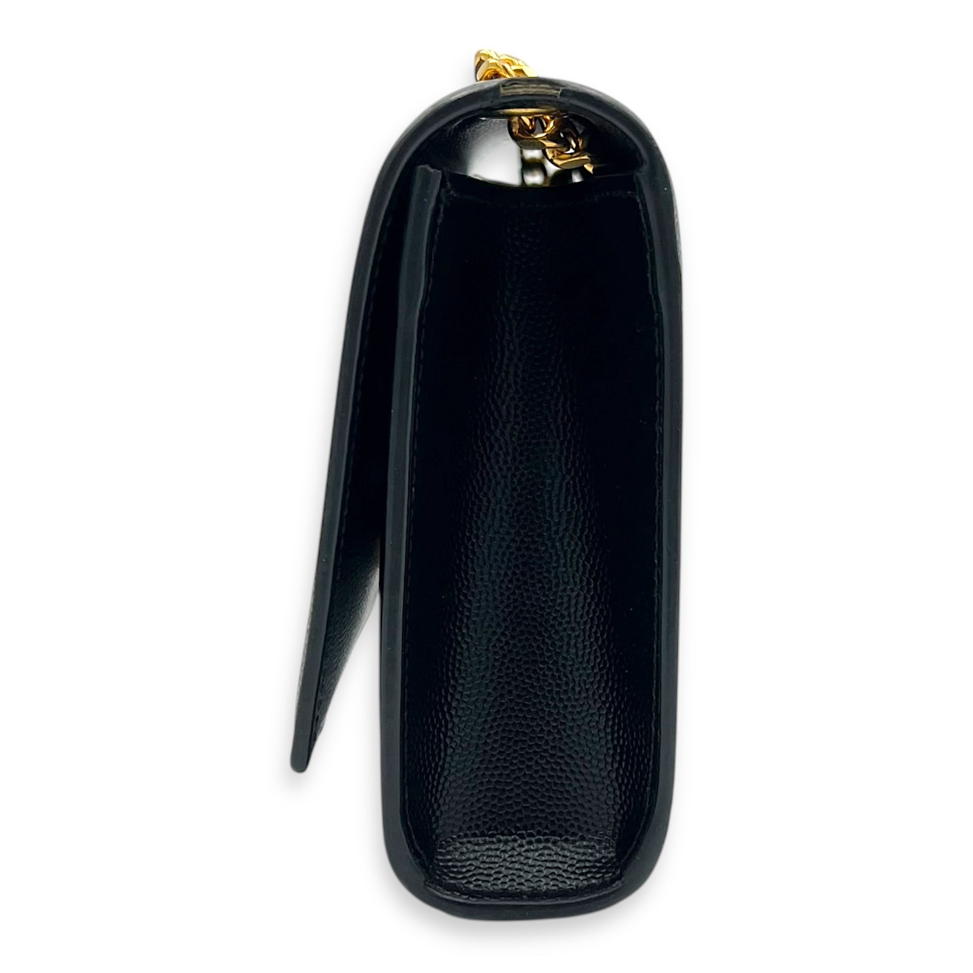 Kate Crossbody Bag Small Black in Caviar Leather, Gold hardware
