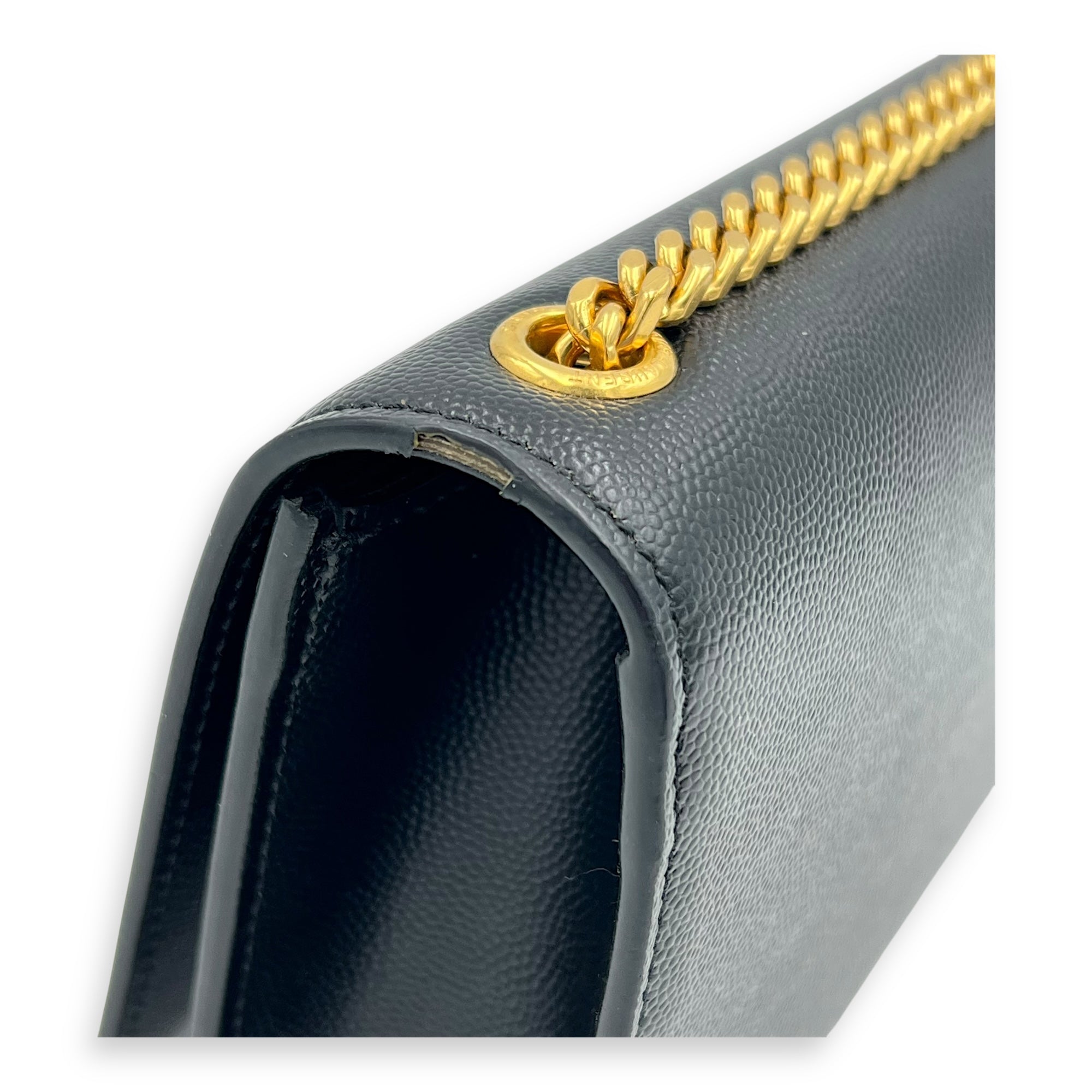 Kate Crossbody Bag Small Black in Caviar Leather, Gold hardware
