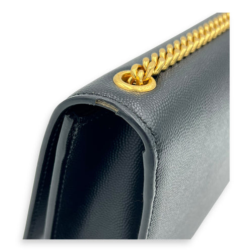 Kate Crossbody Bag Small Black in Caviar Leather, Gold hardware