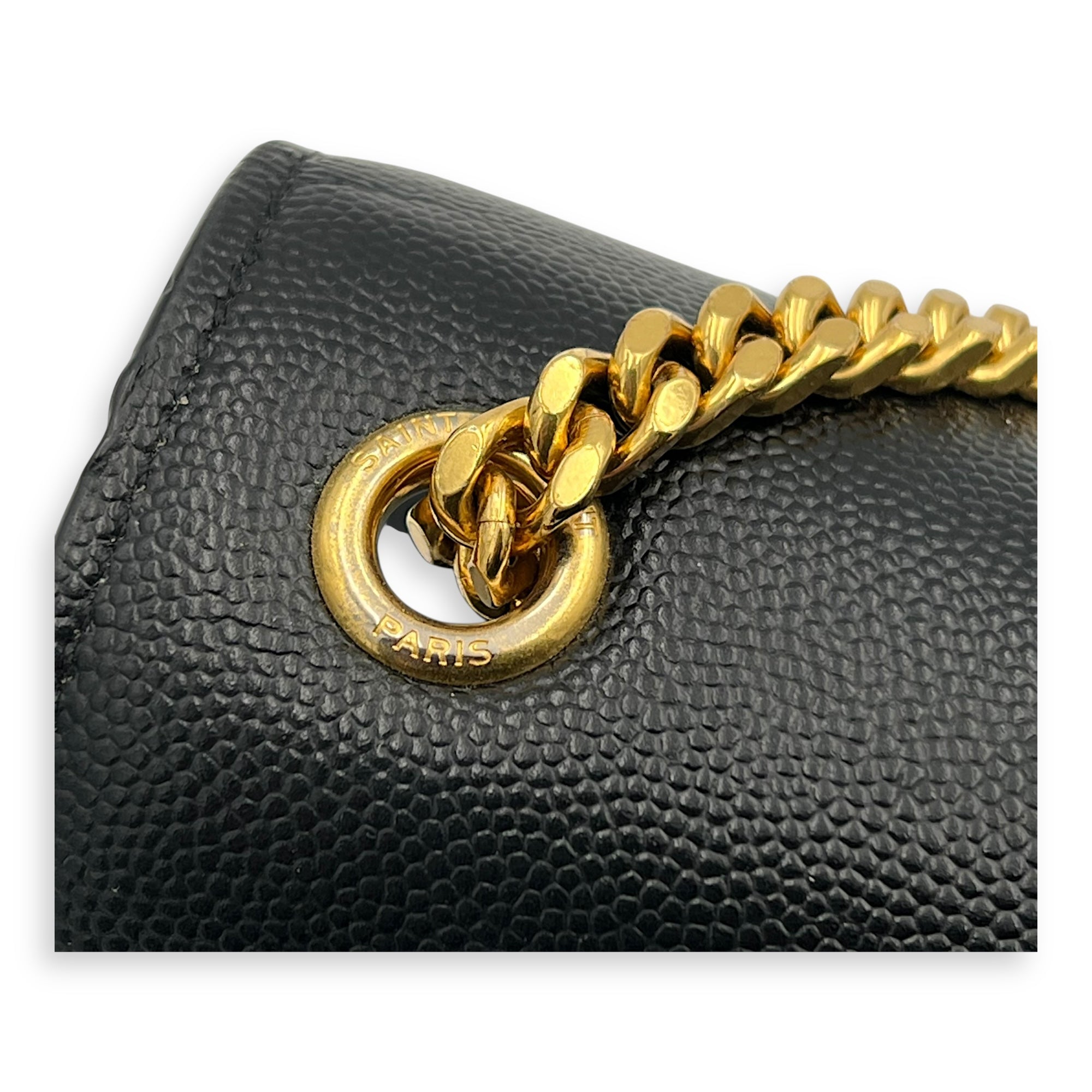 Kate Crossbody Bag Small Black in Caviar Leather, Gold hardware