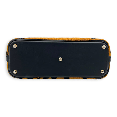 Tiger Bolide 27 Brown Top Handle Bag in Embroidered/Swift, Palladium hardware