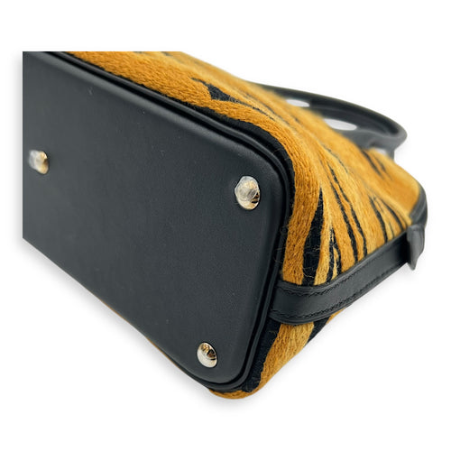 Tiger Bolide 27 Brown Top Handle Bag in Embroidered/Swift, Palladium hardware