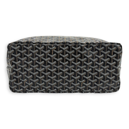 Saint Louis PM Brown Tote Bag in Coated Canvas, Silver hardware