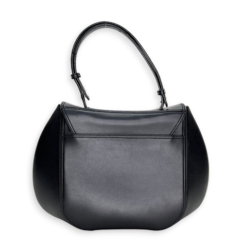 Salvatore Ferragamo  Gancini Flap Top handle bag in Calfskin, Silver Hardware_2
