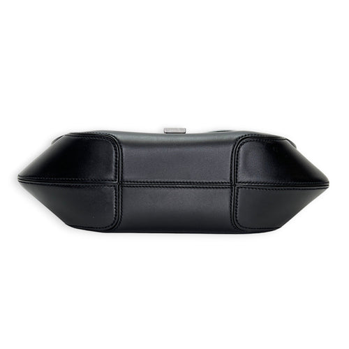 Salvatore Ferragamo  Gancini Flap Top handle bag in Calfskin, Silver Hardware_5