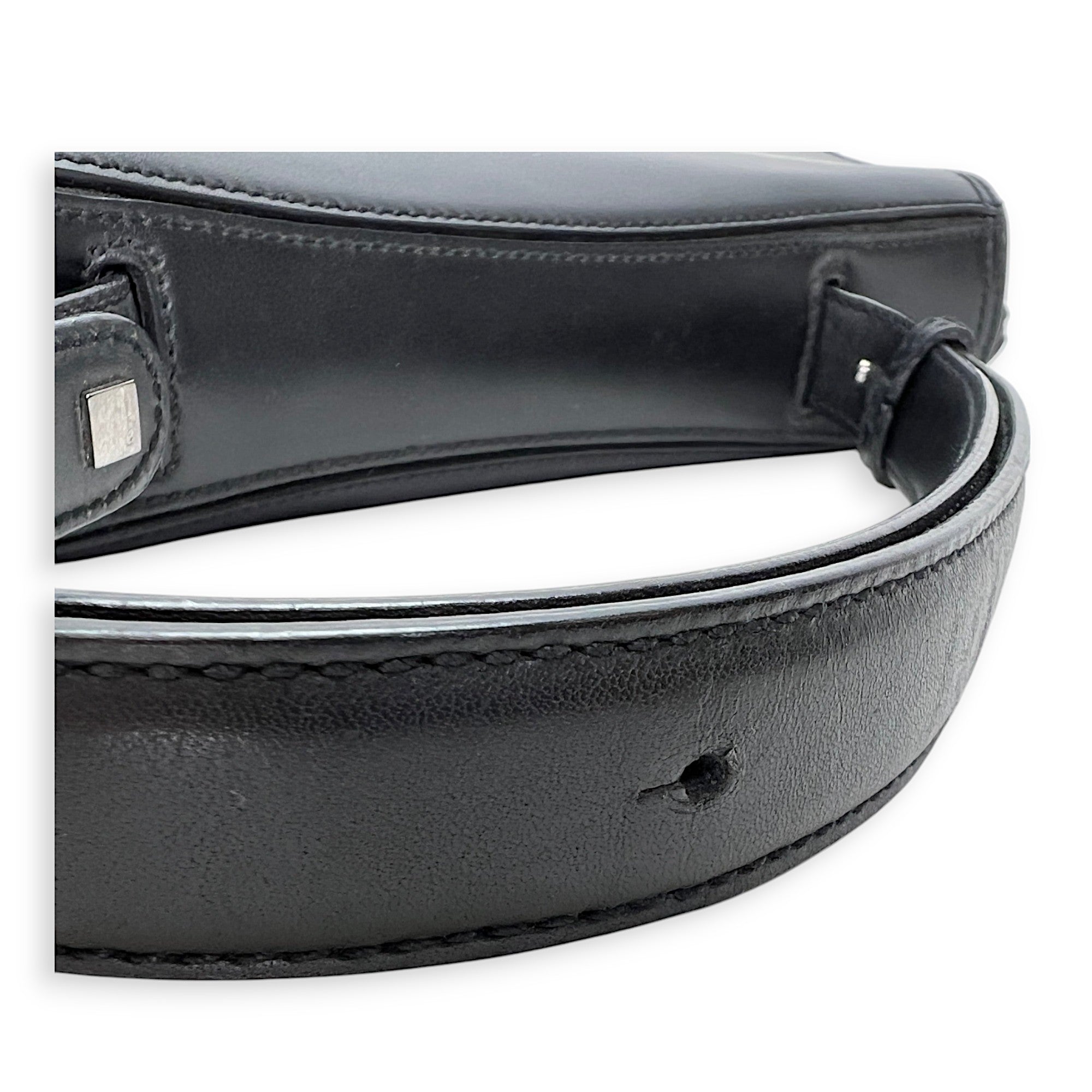 Salvatore Ferragamo  Gancini Flap Top handle bag in Calfskin, Silver Hardware_9