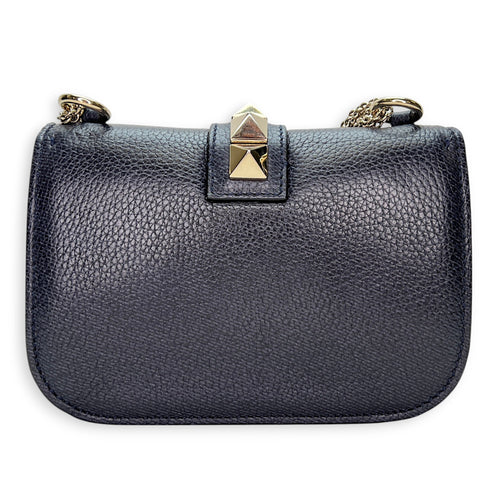 Valentino  Rockstud Glam Lock Crossbody bag in Calfskin, Light Gold Hardware_2