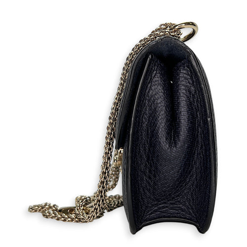Valentino  Rockstud Glam Lock Crossbody bag in Calfskin, Light Gold Hardware_3