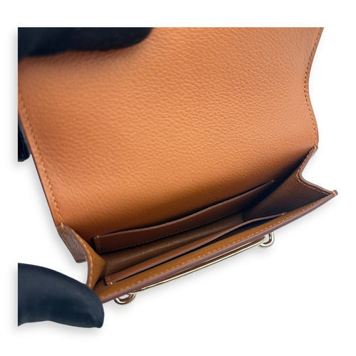 Hermès Roulis Slim Gold/ Vert Fizz Wallet in Evercolor, Permabrass hardware_6