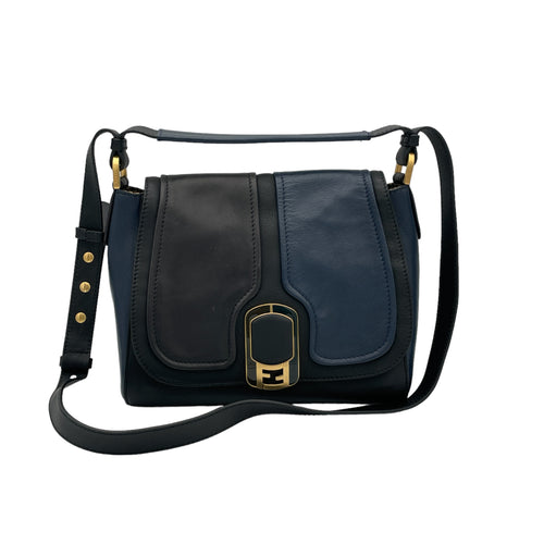 Anna Shoulder Bag Blue Shoulder Bag in Calfskin, Gold hardware