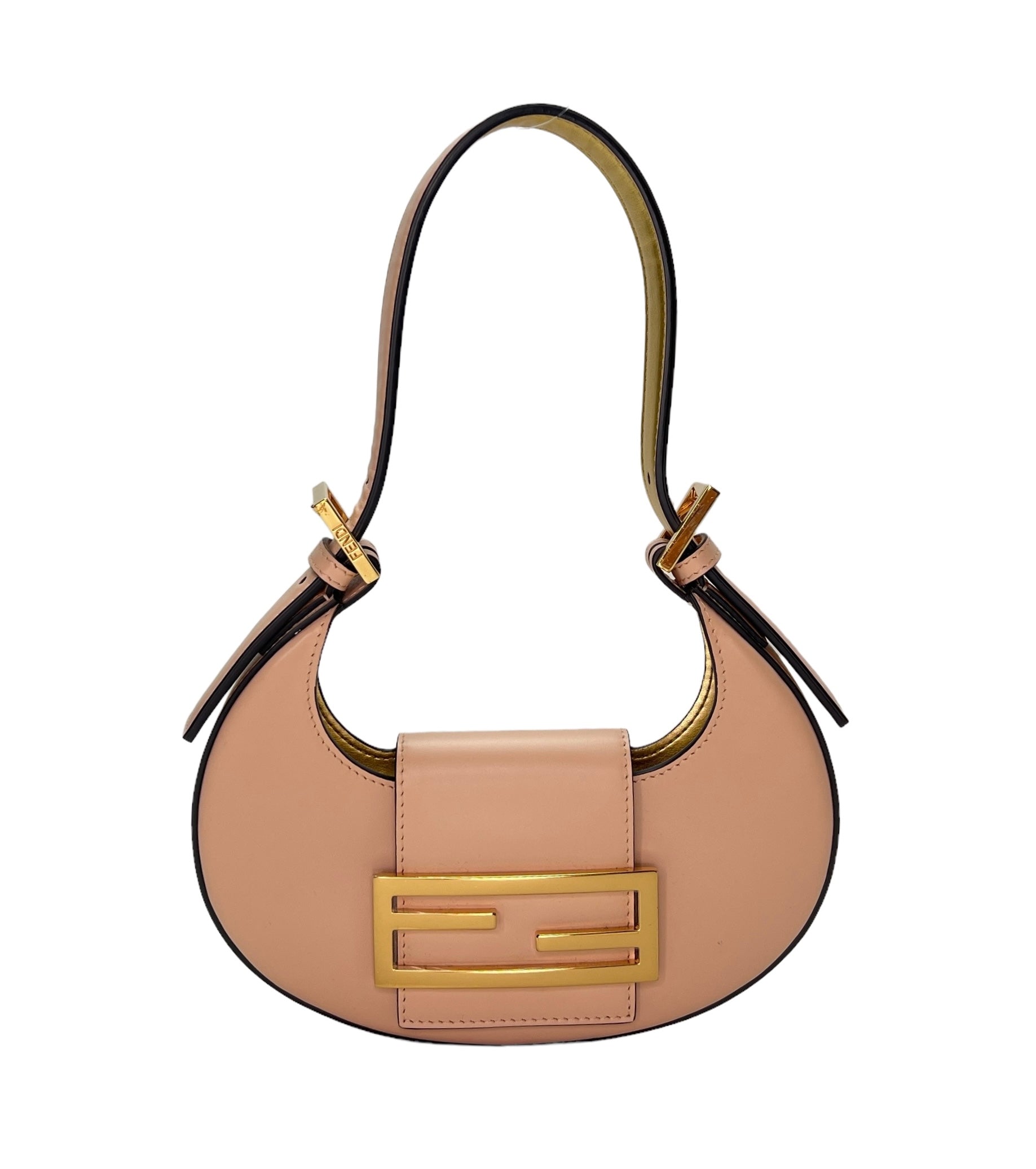 Cookie Mini Pink Top Handle Bag in Calfskin, Gold hardware