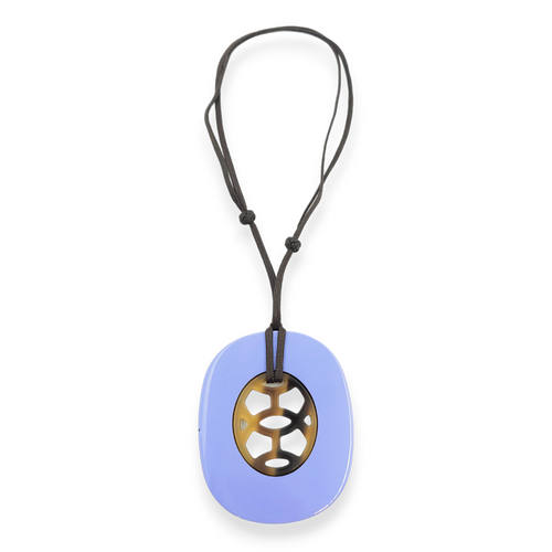 Lift Horn Purple Necklace in Lacquer