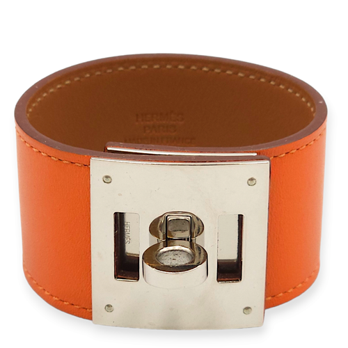 Kelly Dog Orange Bracelet in Swift, Palladium hardware