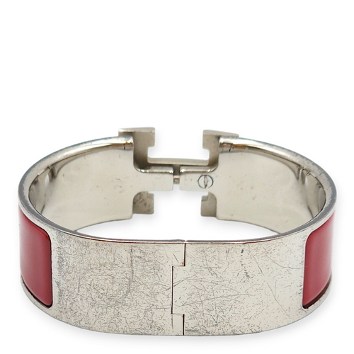 Clic H PM Rouge Bracelet in Enamel, Palladium hardware