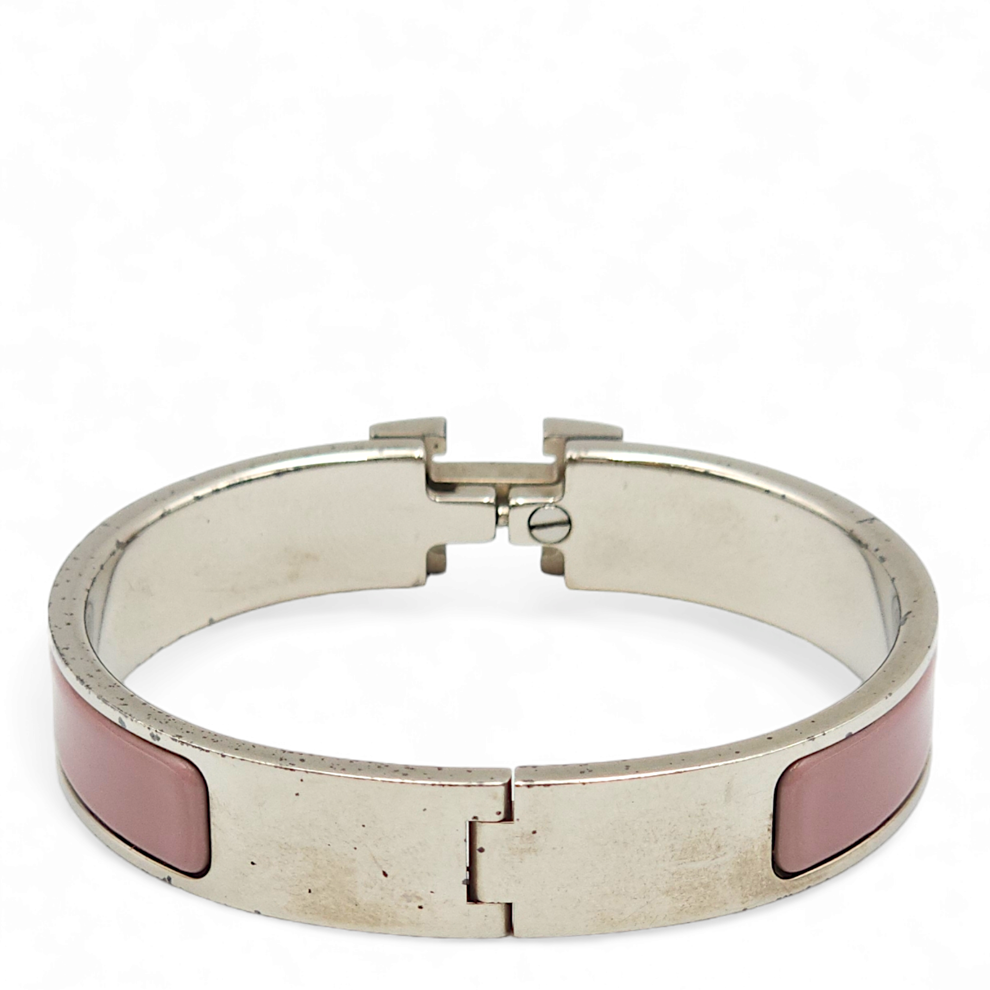 Clic H Purple Bracelet in Enamel, Palladium hardware